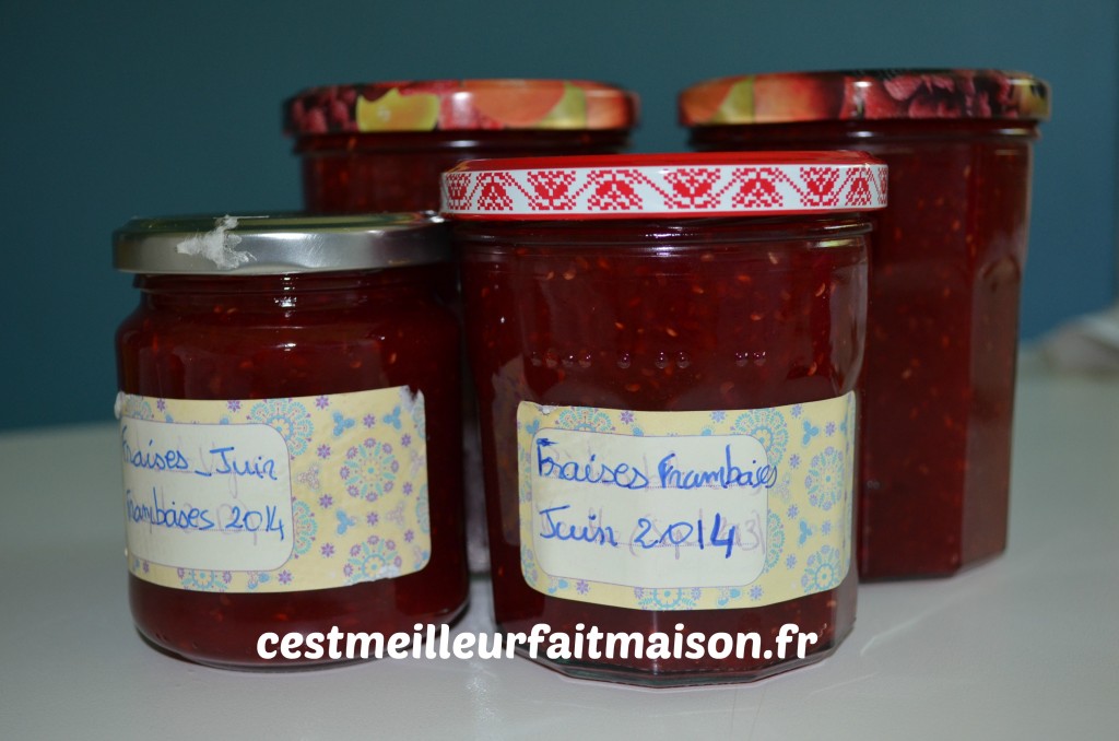 Confiture fraises framboises