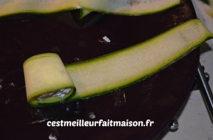 Roulés de courgette au chèvre