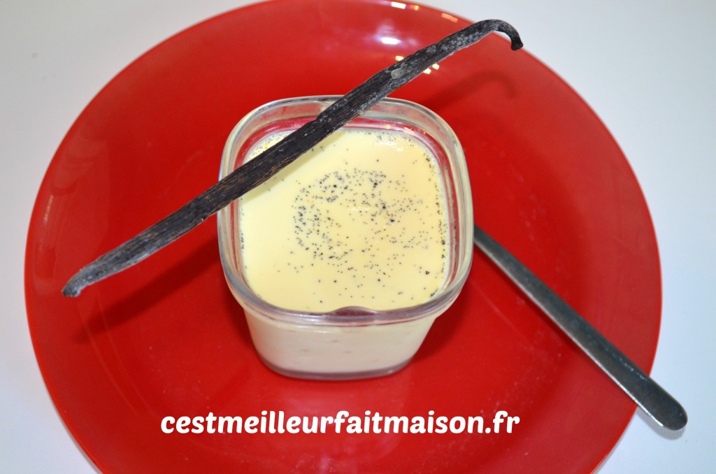 Crème dessert aux œufs et à la vanille