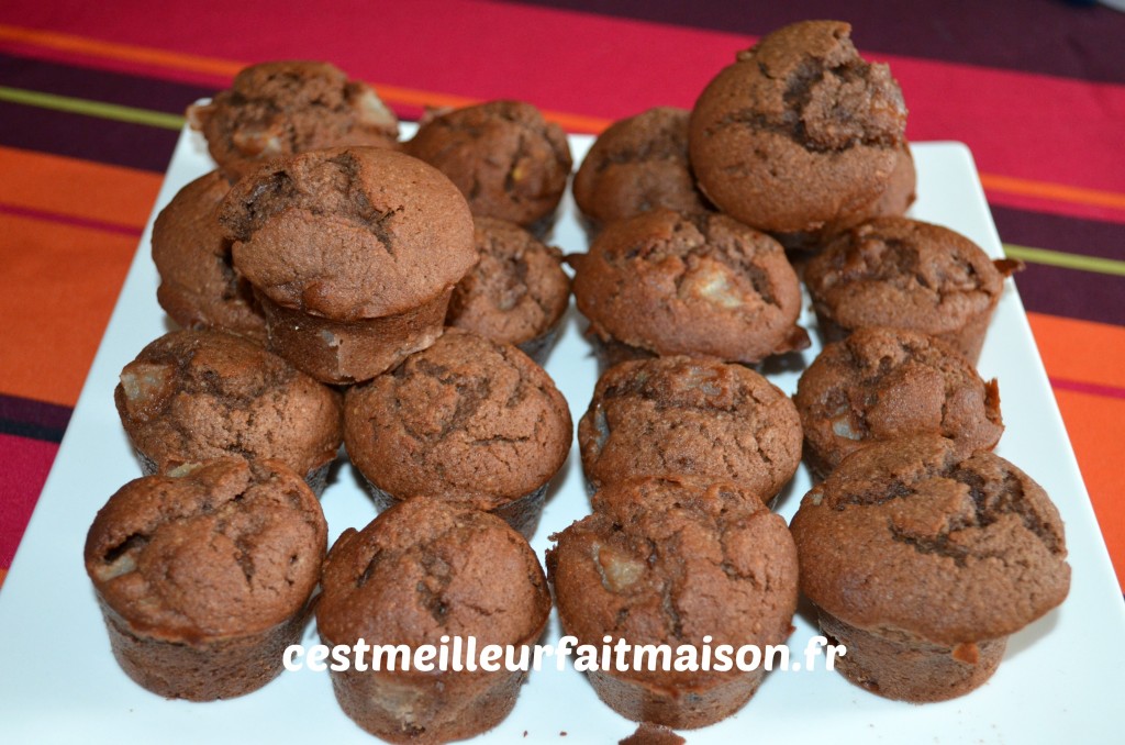 Muffins poire chocolat