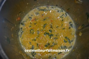 Merlu à la vapeur et légumes au curry