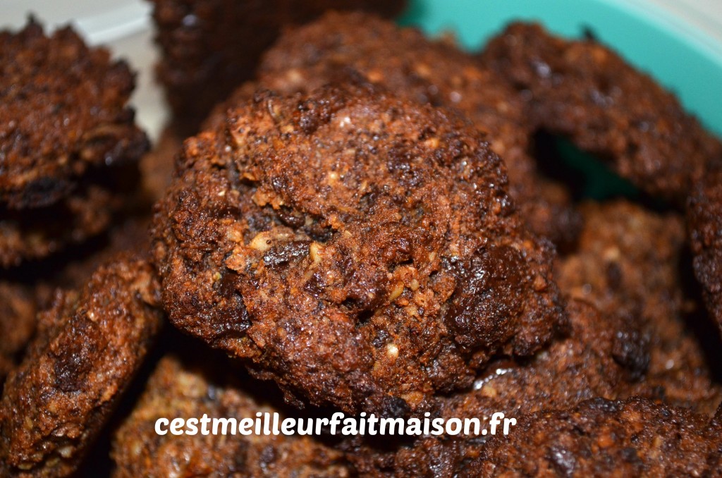 Cookies chocolat noix (sans gluten, sans œufs, sans lait)