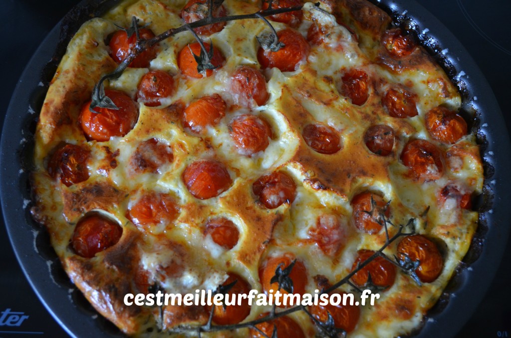 Clafoutis aux tomates cerises