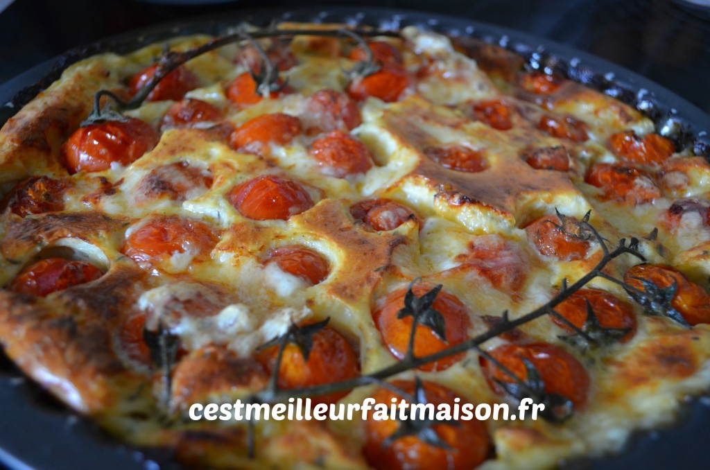 Clafoutis aux tomates cerises