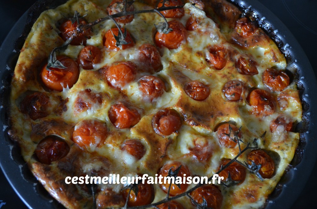 Clafoutis aux tomates cerises