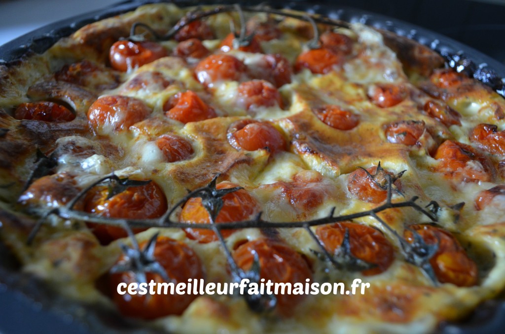 Clafoutis aux tomates cerises