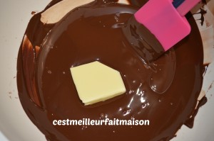 Fondant au chocolat et aux framboises