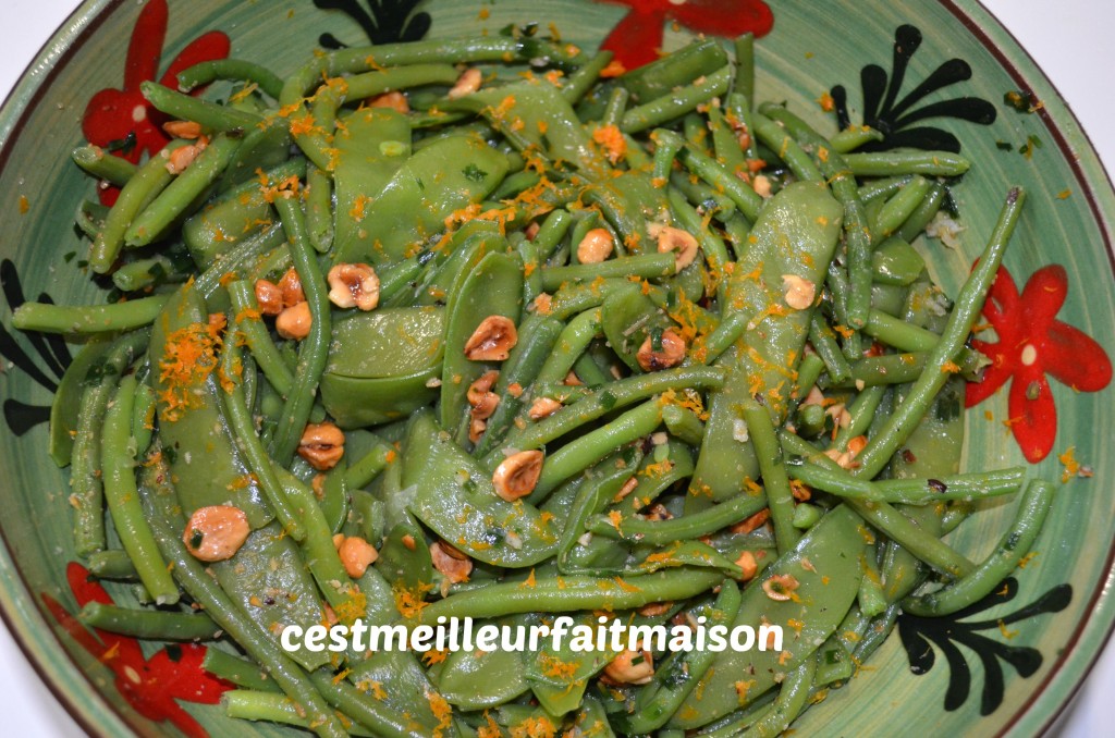 Salade de haricots verts et pois gourmands (Ottolenghi)