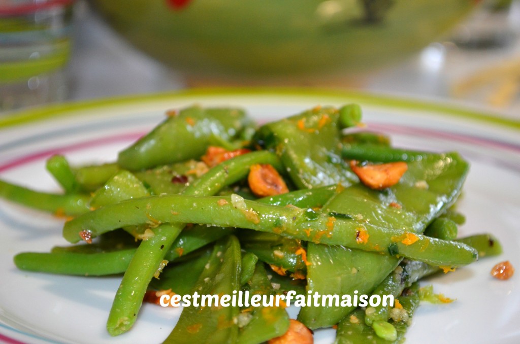 Salade de haricots verts et pois gourmands (Ottolenghi)