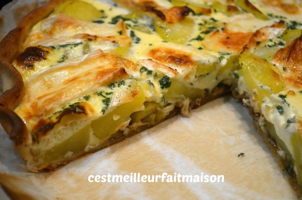 Tarte aux pommes de terre et au brie