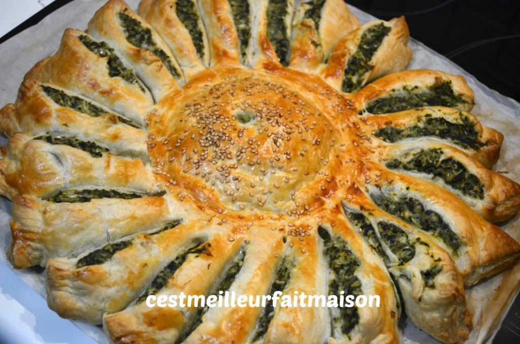 Tarte soleil au poulet et au chèvre