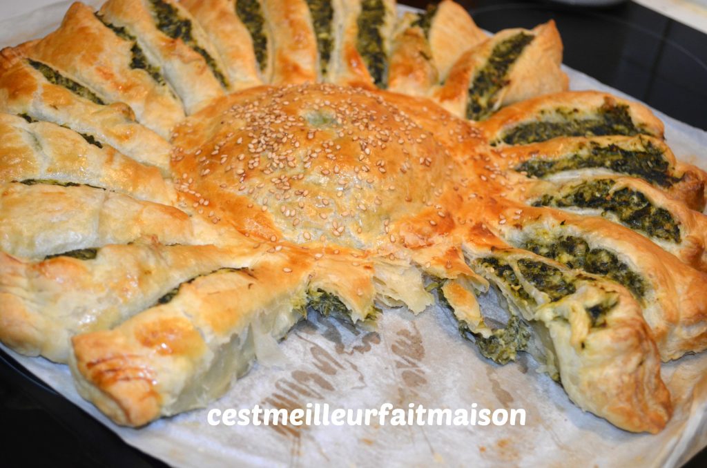 Tarte soleil au poulet et au chèvre