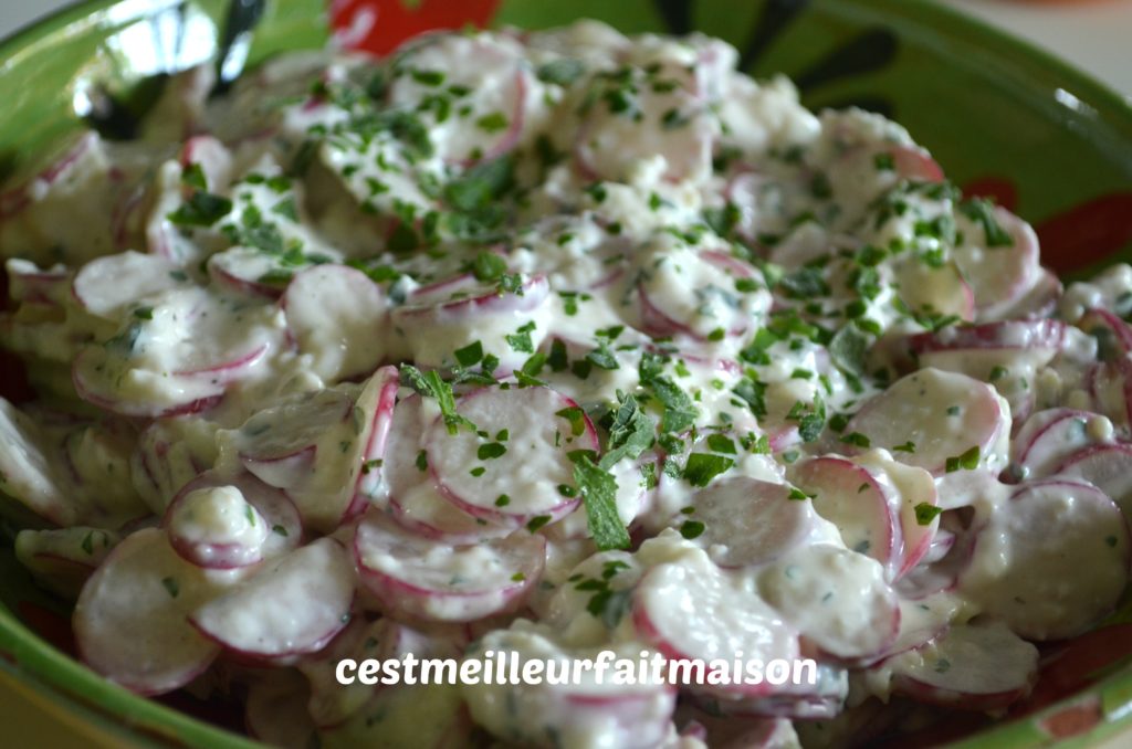 Salade de radis au chèvre