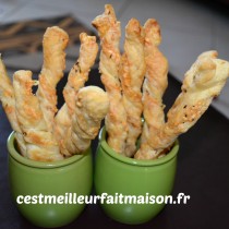 Feuilletés torsadés au fromage et au cumin