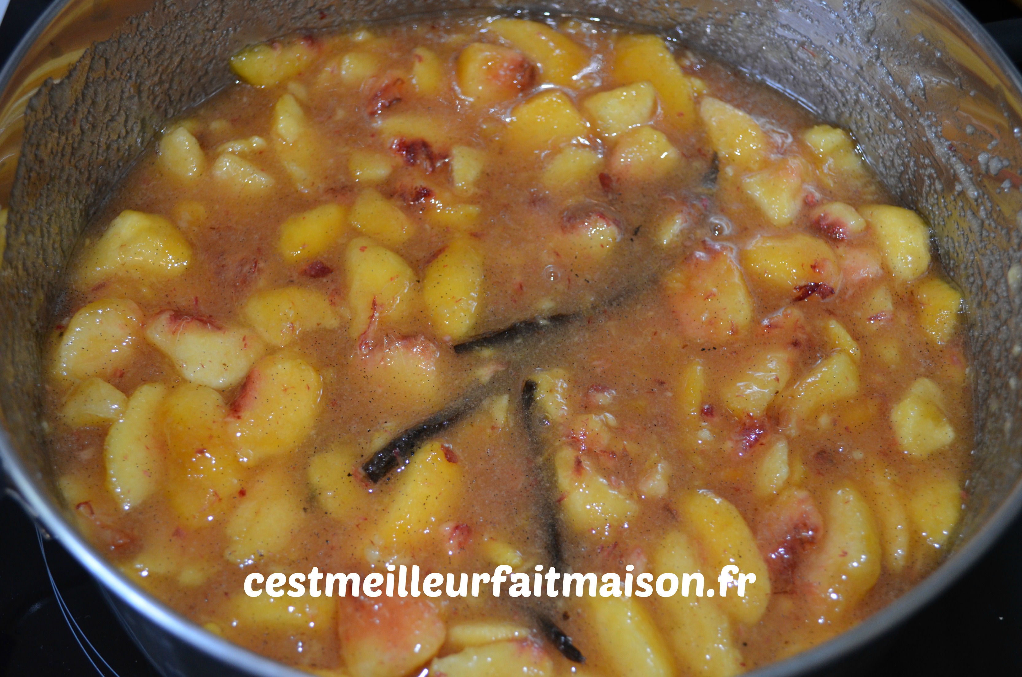 Confiture de pêches jaunes à la vanille C'est meilleur fait maison