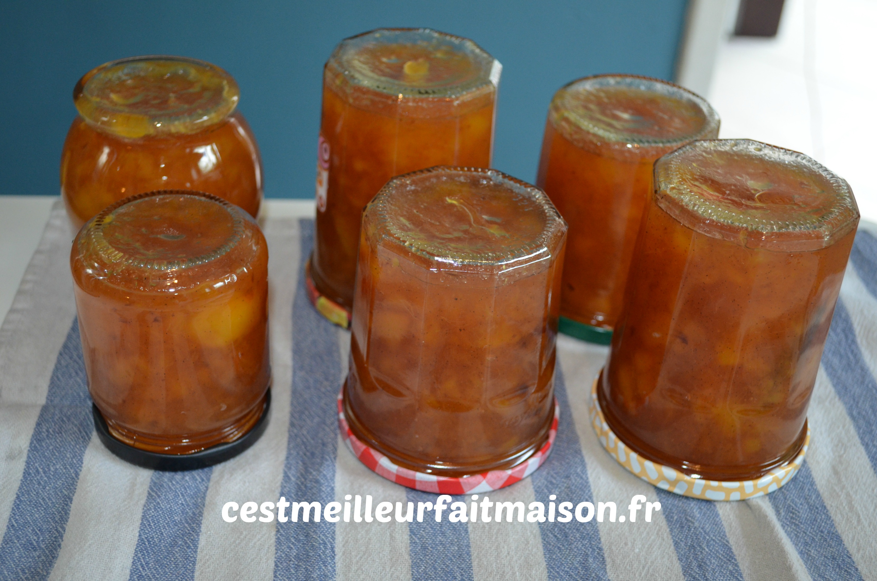 Confiture de pêches jaunes à la vanille C'est meilleur fait maison