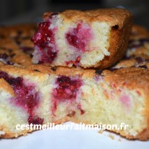 Gâteau aux amandes et aux framboises