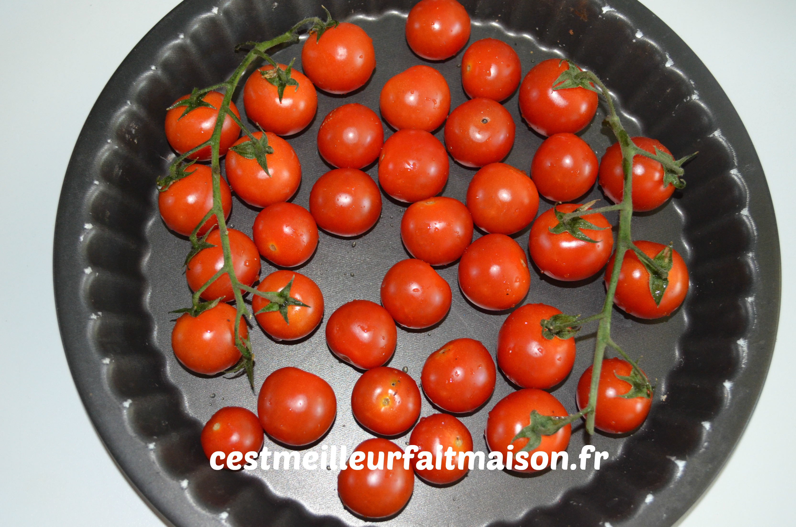 Clafoutis aux tomates cerises