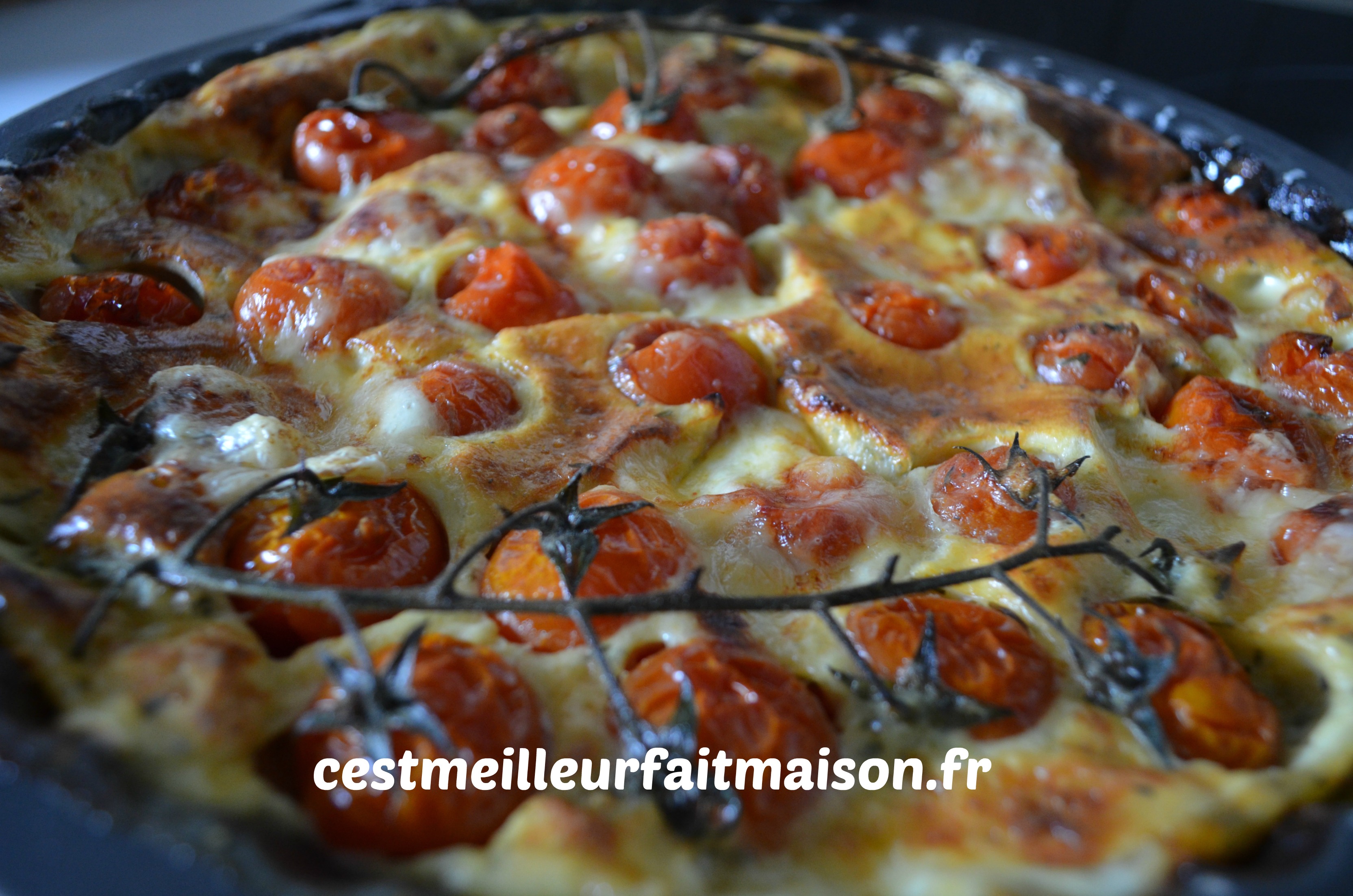 Clafoutis aux tomates cerises