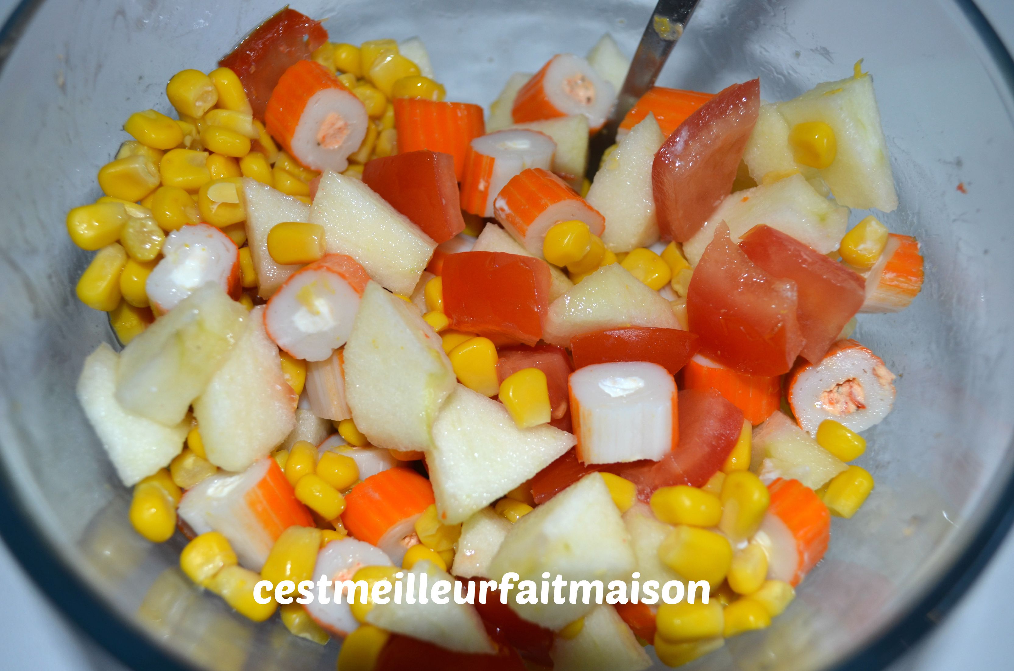 Salade au surimi C'est meilleur fait maison