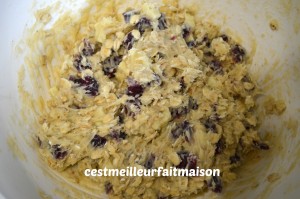 Cookies au chocolat blanc et aux cranberries