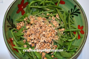 Salade de haricots verts et pois gourmands (Ottolenghi)