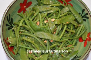 Salade de haricots verts et pois gourmands (Ottolenghi)