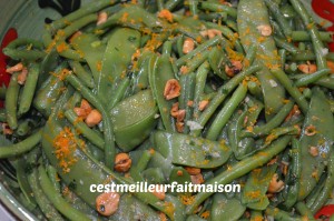 Salade de haricots verts et pois gourmands (Ottolenghi)