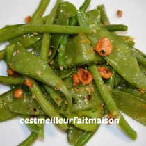 Salade de haricots verts et pois gourmands (Ottolenghi)