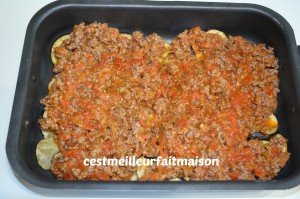 Gratin d'aubergines à la bolognaise