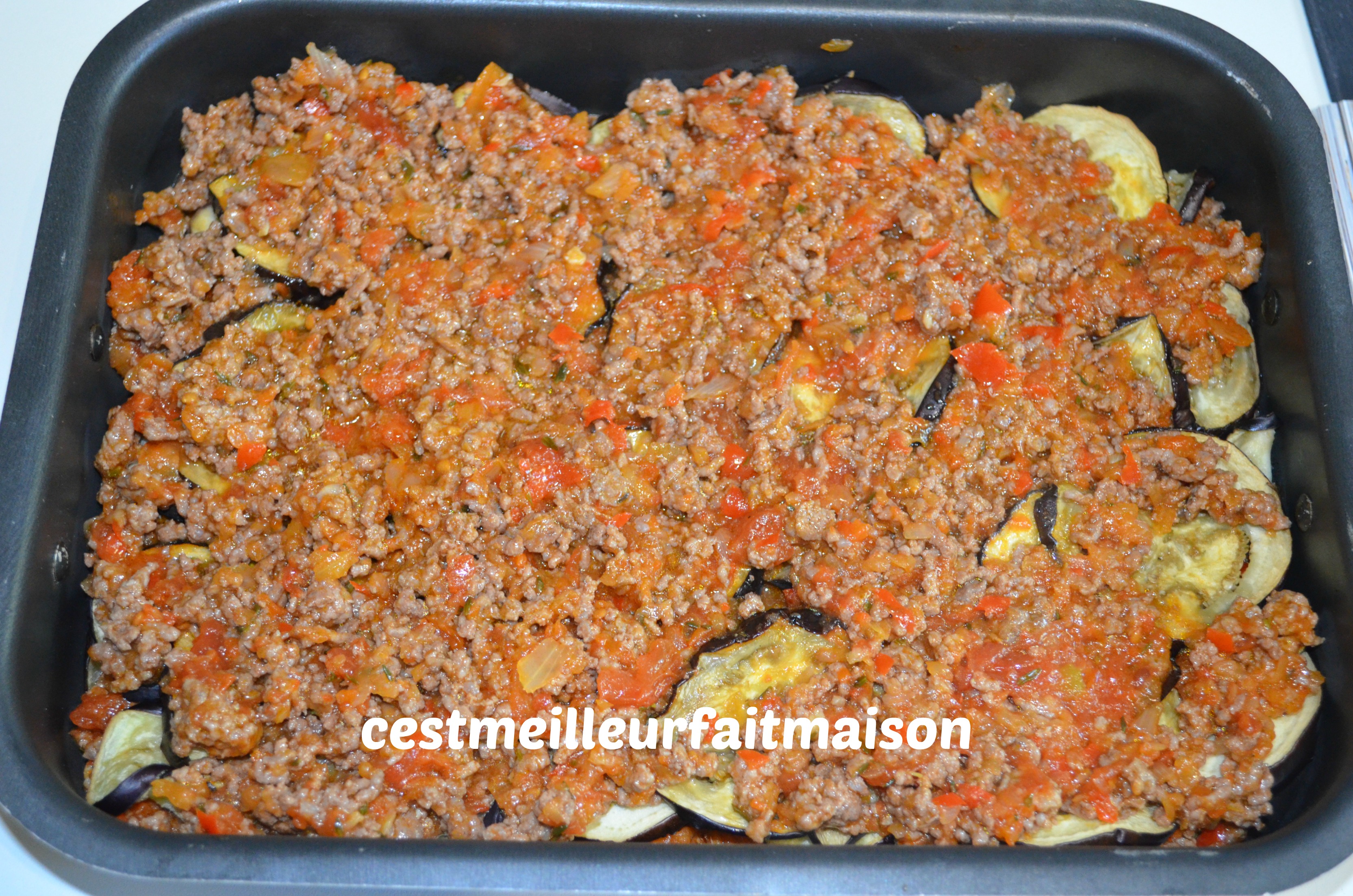 Gratin d’aubergines à la bolognaise C'est meilleur fait maison