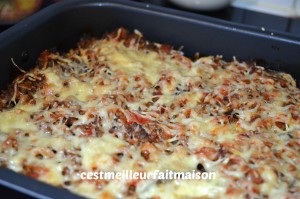 Gratin d'aubergines à la bolognaise