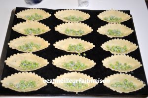 Barquettes aux petits pois