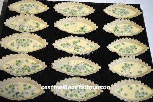 Barquettes aux petits pois