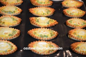 Barquettes aux petits pois