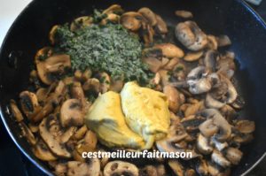 Quiche au poulet et aux champignons