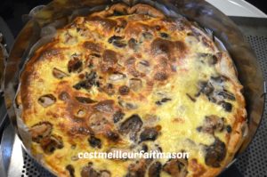 Quiche au poulet et aux champignons