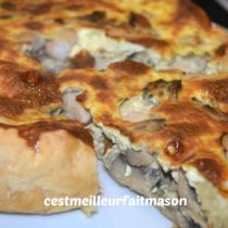 Quiche au poulet et aux champignons