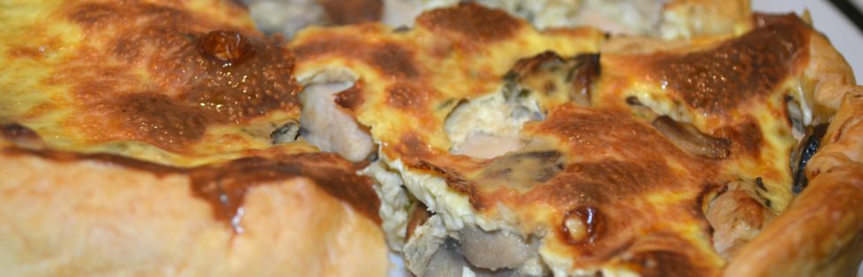 Quiche au poulet et aux champignons