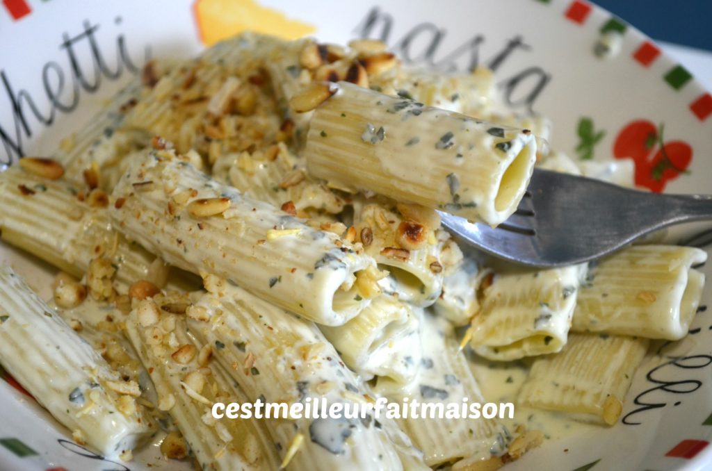 Rigatoni au basilic