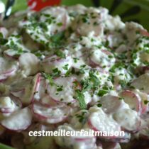 Salade de radis au chèvre