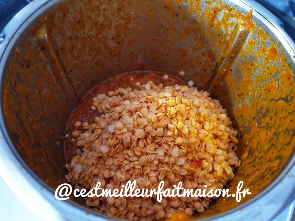 Moussaka de lentilles corail