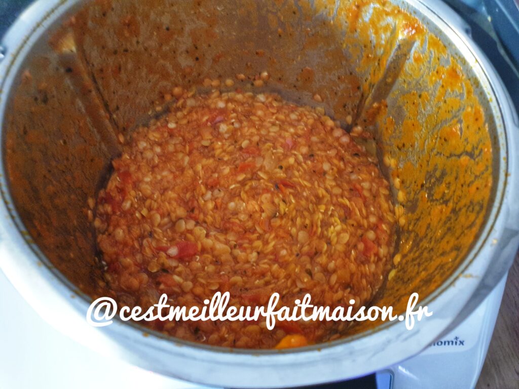 Moussaka de lentilles corail
